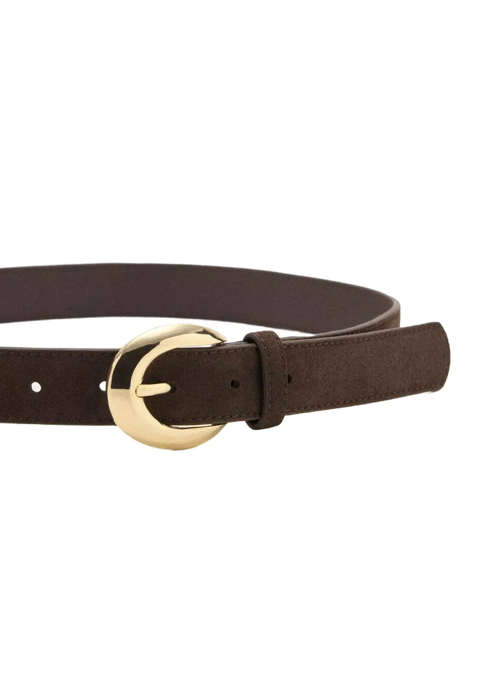Leather Belt - Brown Silver