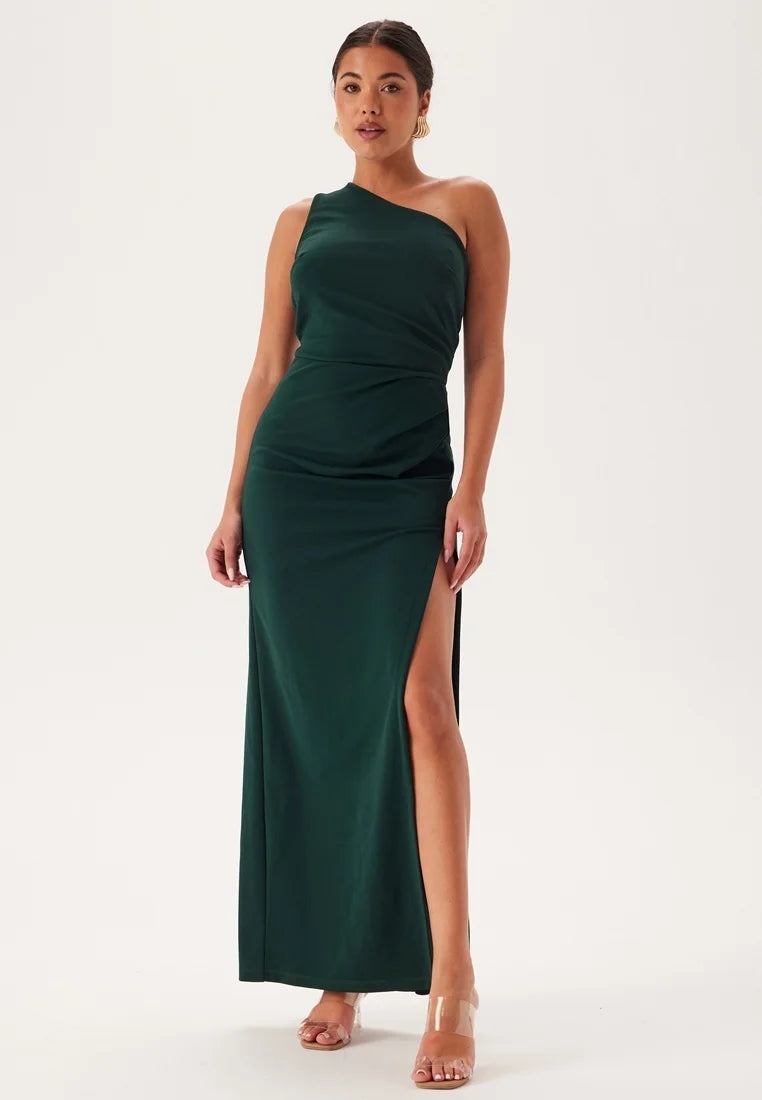 Luxury Silk Dress - Emerald Green