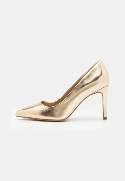 High Heels - Nude Patent Gold