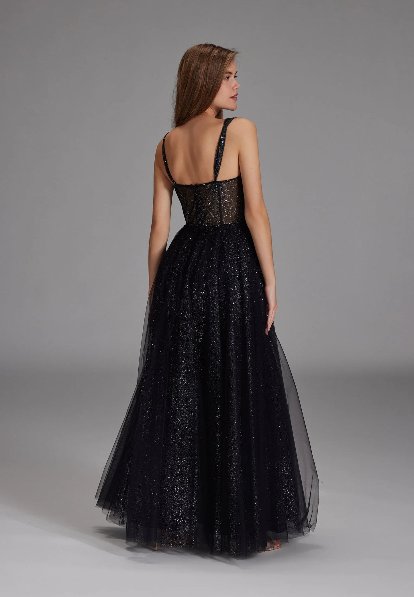 Haute Couture Evening Gown - Midnight Crystal