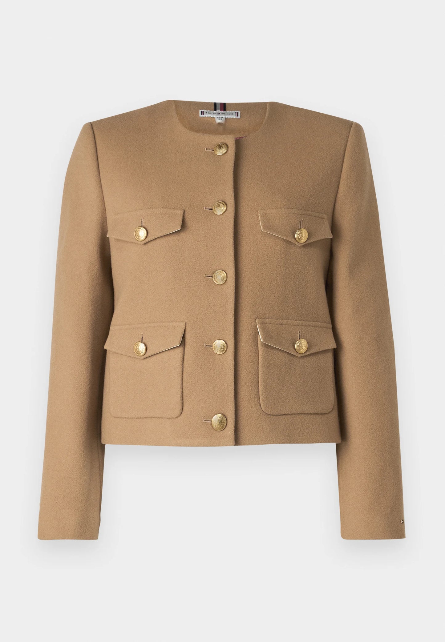 Premium Wool Blazer - Cream Gold Buttons