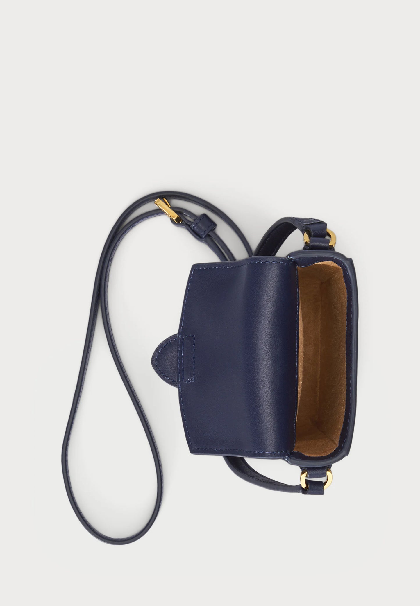 Premium Leather Phone Case - Navy Gold