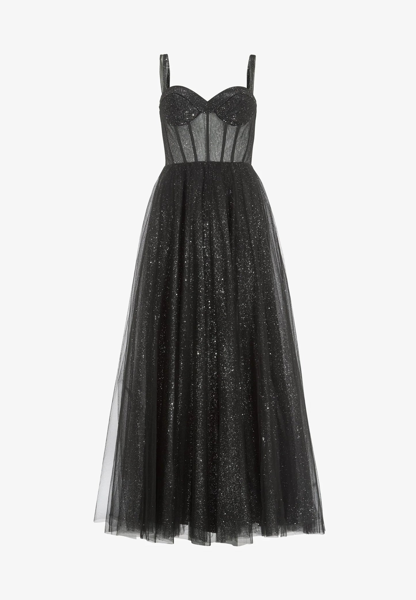 Haute Couture Evening Gown - Midnight Crystal
